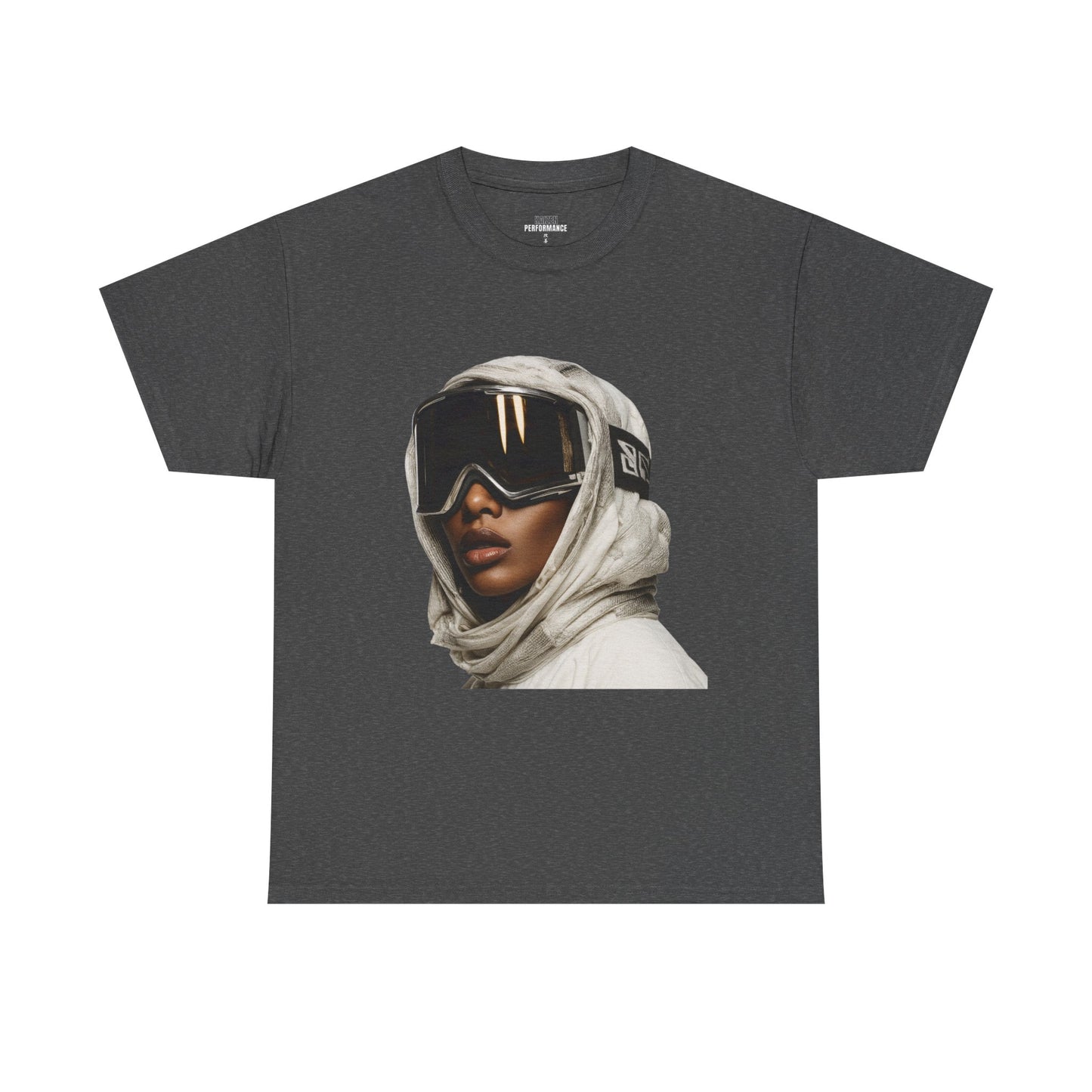 Stylish Unisex Heavy Cotton Tee with Skiing Design - Trendy Winter Apparel, Snowboarding Shirt, Casual Wear, Gift Idea