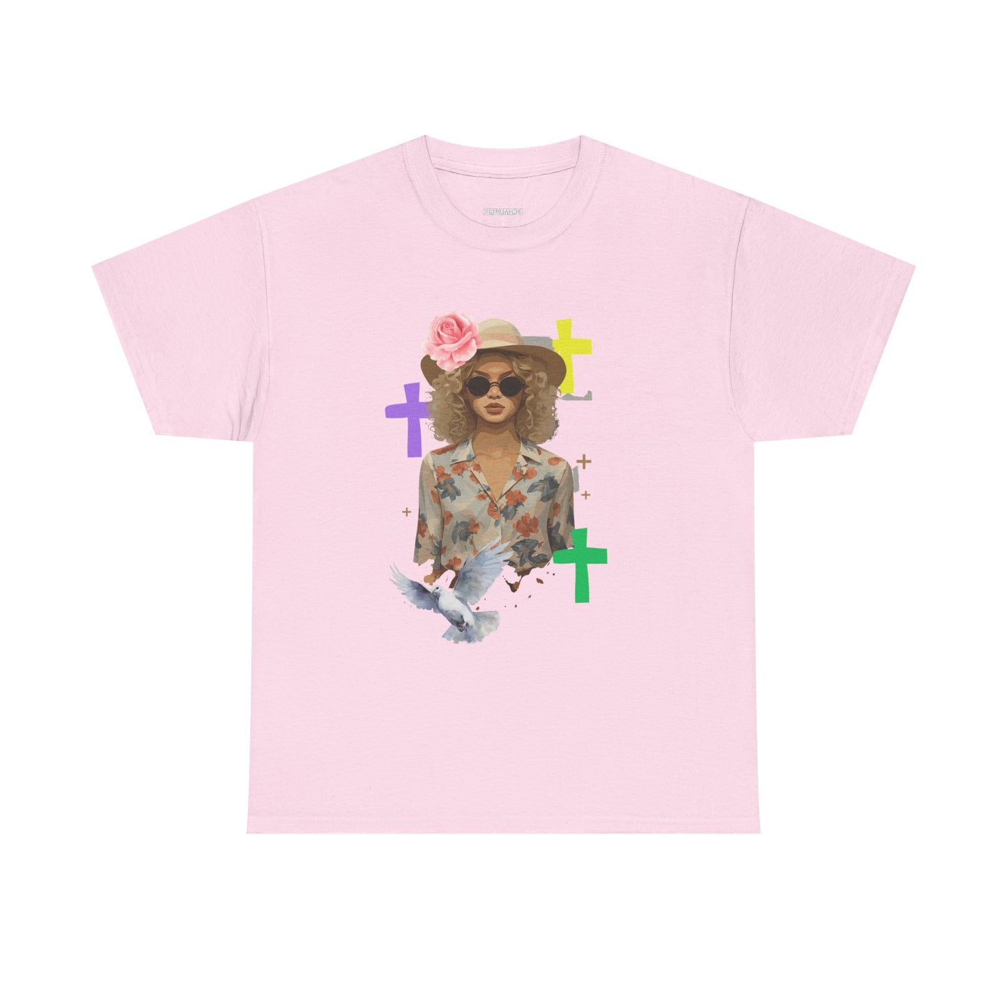 Chic Spiritual Tee, Relaxed Fit Unisex Cotton Shirt, Vintage Floral Graphic Tee, Trendy Casual Wear, Gift for Her