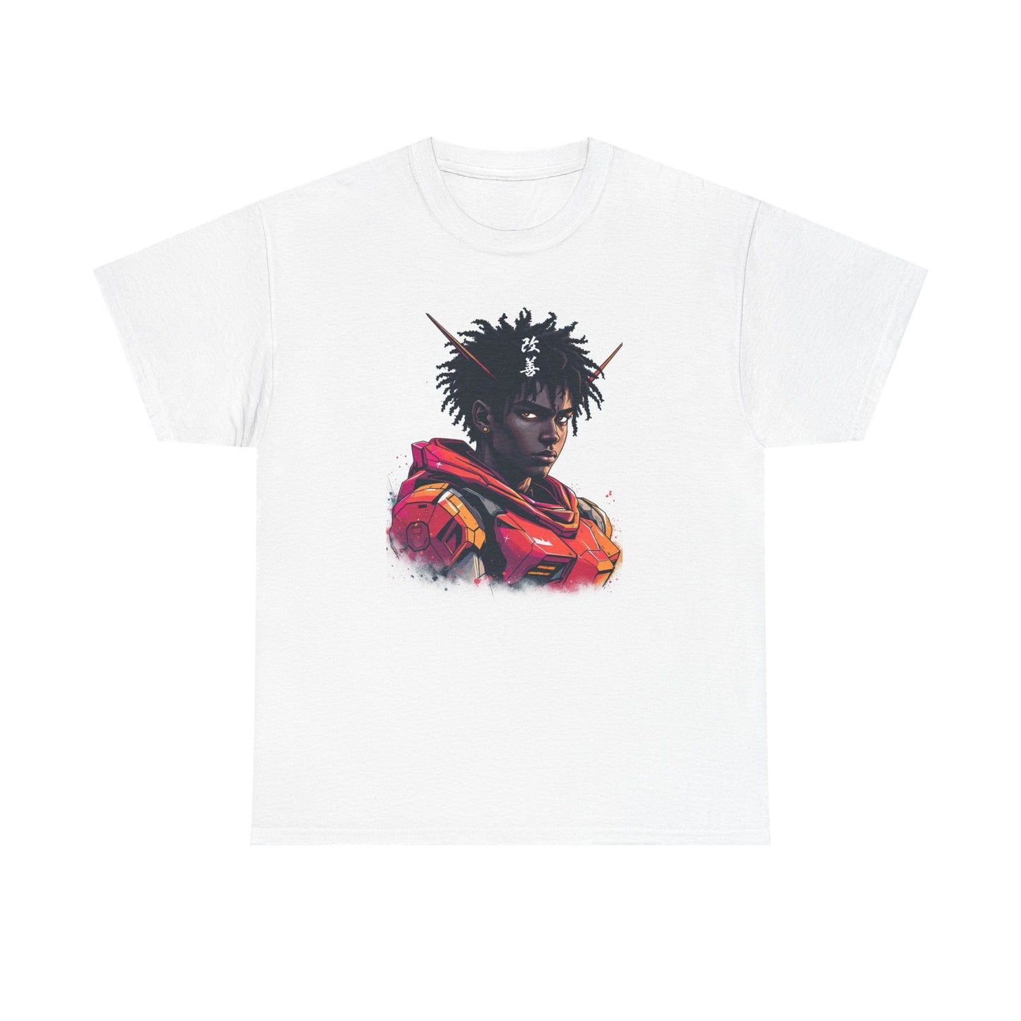 Mecha Boy Unisex Heavy Cotton Tee - Bold Character Graphic