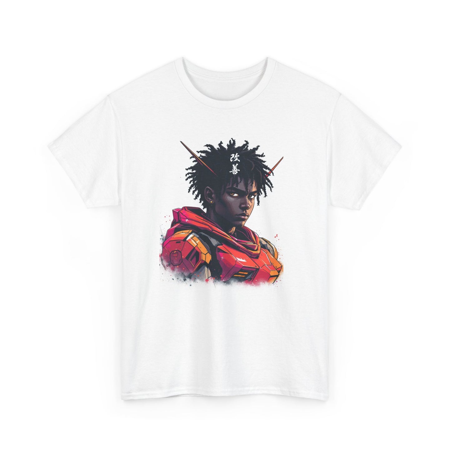 Mecha Boy Unisex Heavy Cotton Tee - Bold Character Graphic