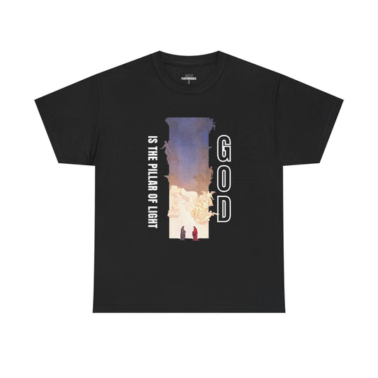 Spiritual Message Tee - **God is the Pillar of Light** T-Shirt, Faith-Based Apparel, Unisex Lightweight Top, Inspirational Gift, Casual Wear