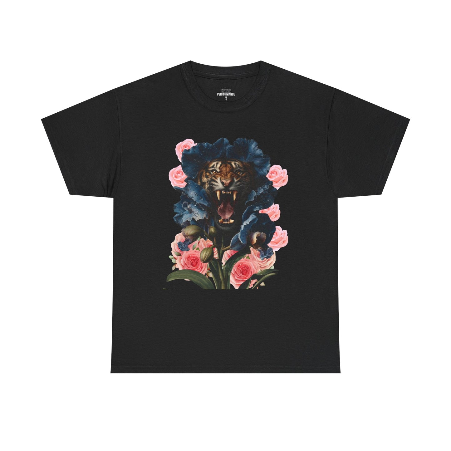 Tee Shirt - Tiger Hidden in Flowers Design