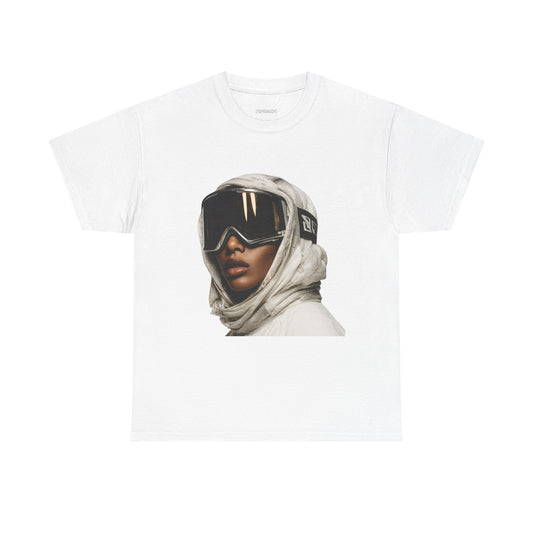 Stylish Unisex Heavy Cotton Tee with Skiing Design - Trendy Winter Apparel, Snowboarding Shirt, Casual Wear, Gift Idea