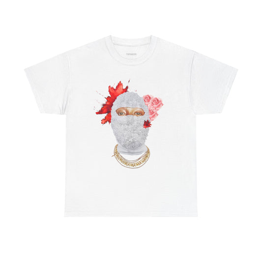 Artistic Unisex Cotton Tee with Floral Design, Casual Streetwear, Unique Gift for Art Lovers, Trendy Graphic Tee, Summer Fashion Staple
