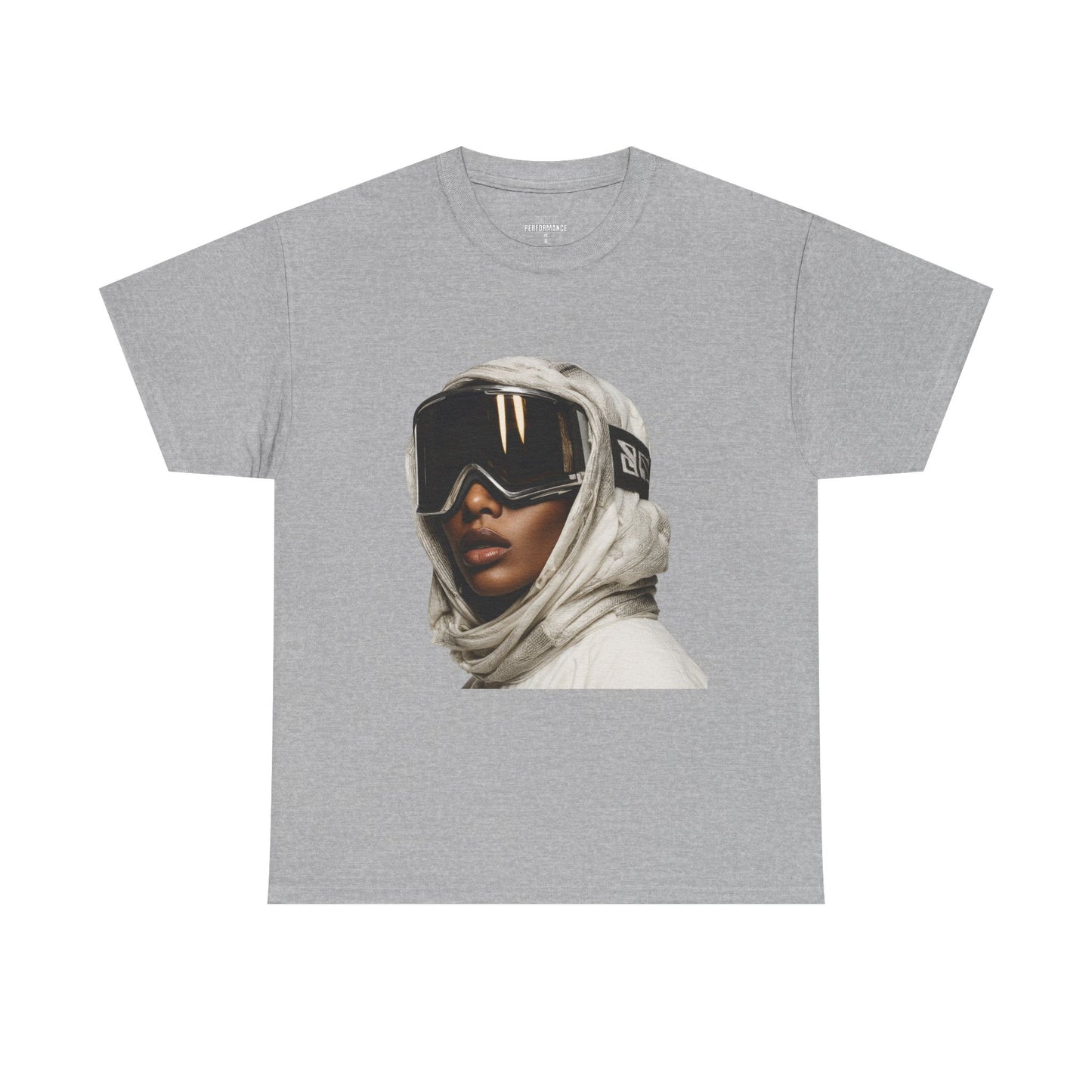 Stylish Unisex Heavy Cotton Tee with Skiing Design - Trendy Winter Apparel, Snowboarding Shirt, Casual Wear, Gift Idea