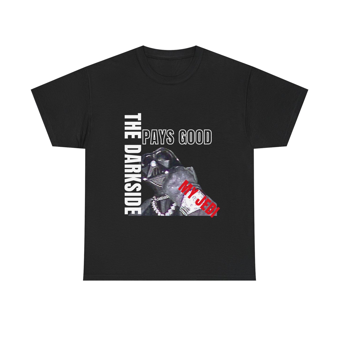 Darth Vader Humor Tee - Darkside Pays Good, Funny T-Shirt, Geek Wear, Gift for Star Wars Fans, Unisex Graphic Tee