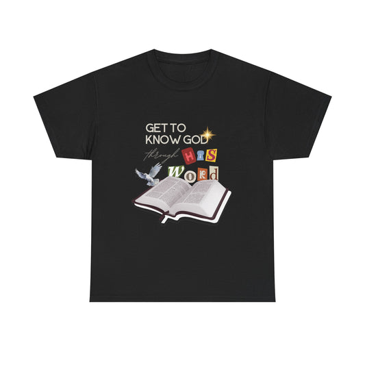 Religious Tee - God Bible Church Doves Sky Heaven Unisex Heavy Cotton