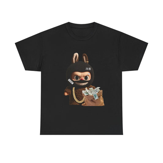 T-Shirt - Labubu Bank Robber Cash Money Gold Chain Ski Mask Fan Tee
