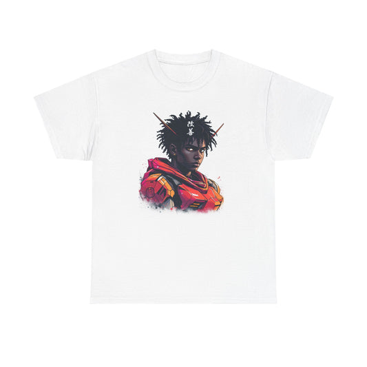 Mecha Boy Unisex Heavy Cotton Tee - Bold Character Graphic