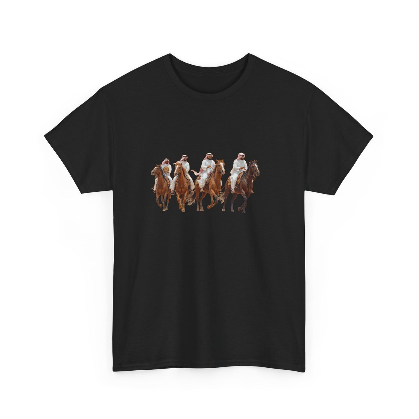Horse Riders Design  Heavy Cotton Tee -