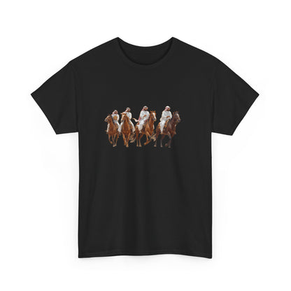 Horse Riders Design  Heavy Cotton Tee -