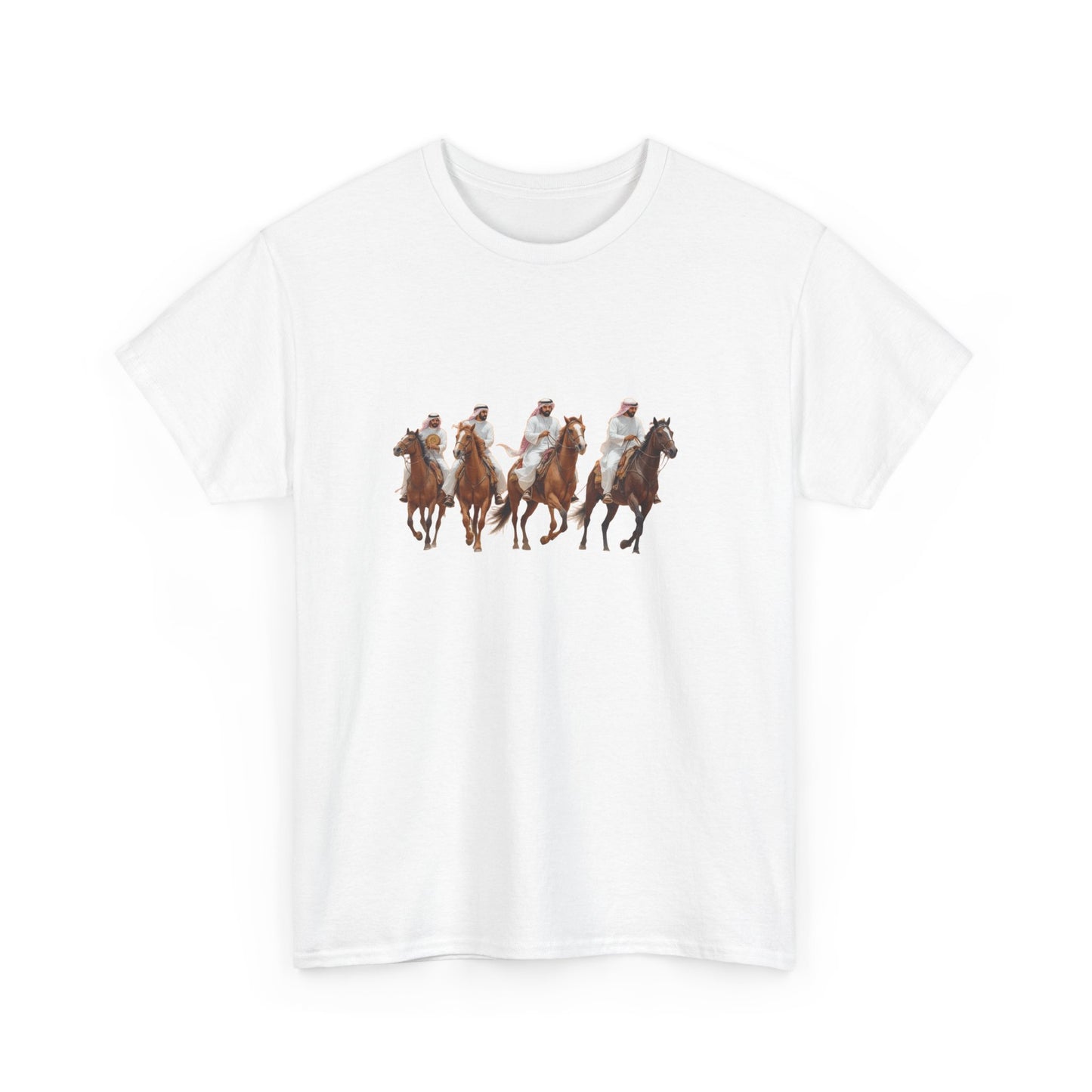 Horse Riders Design  Heavy Cotton Tee -