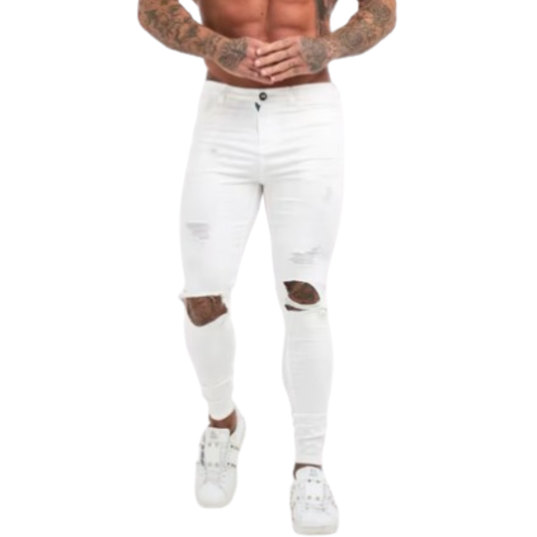 🔥 Men's  Classic Stretch Ripped Skinny Jeans 🔥